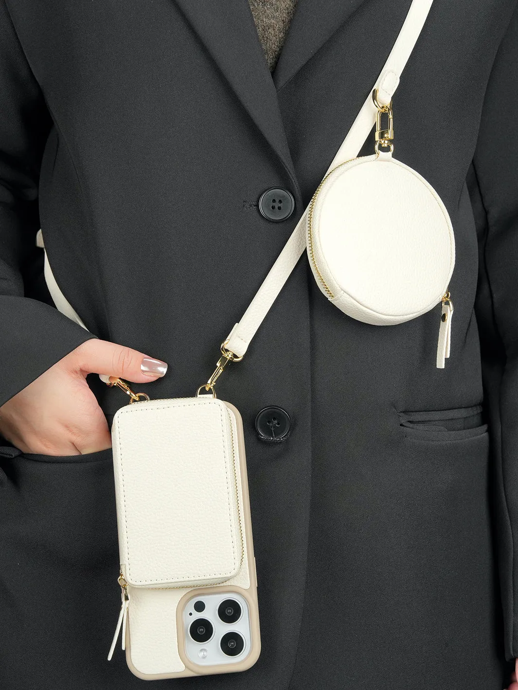 Economical Kit- Wireless Charging Phone Case Round Pouch Set