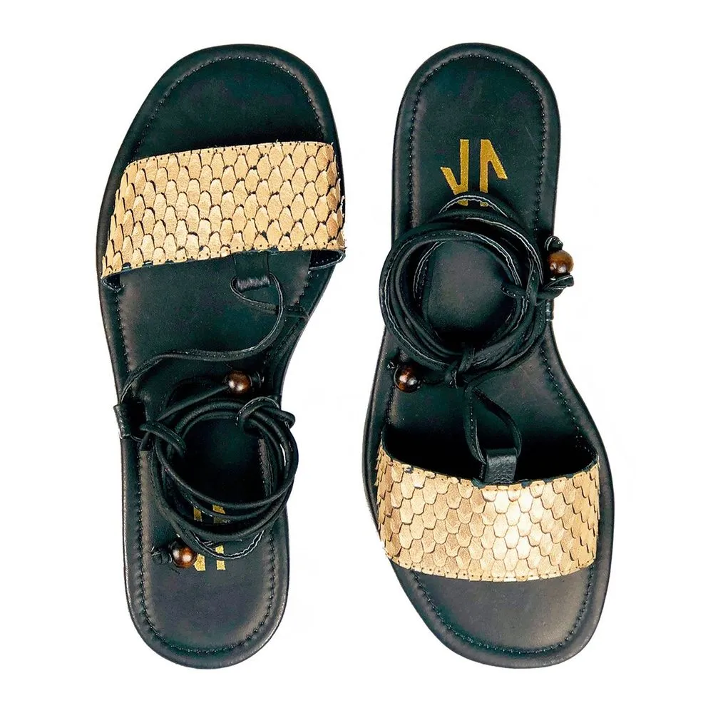 Flat Sandals Silvia Cobos Santos Black