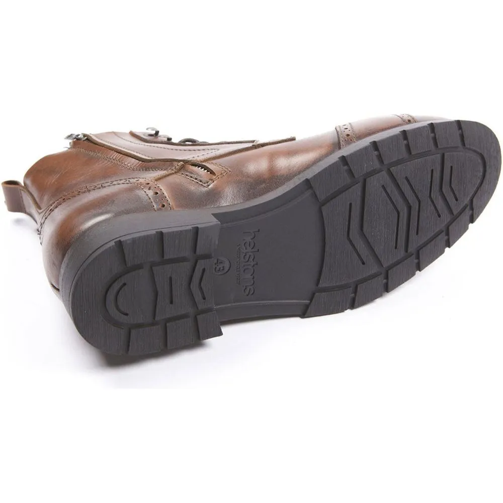 Helstons Travel Leather Boots Aniline Tan