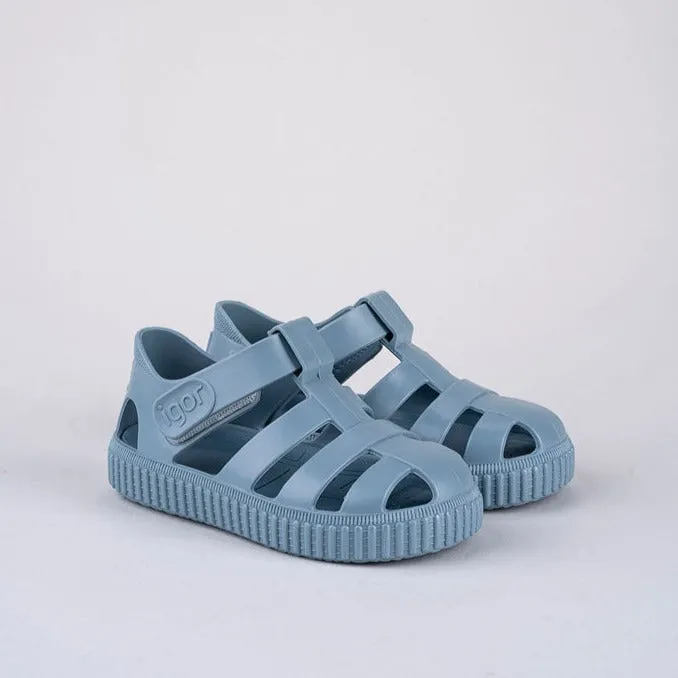 Igor Boy's Ocean Blue Nico Jelly Sandals