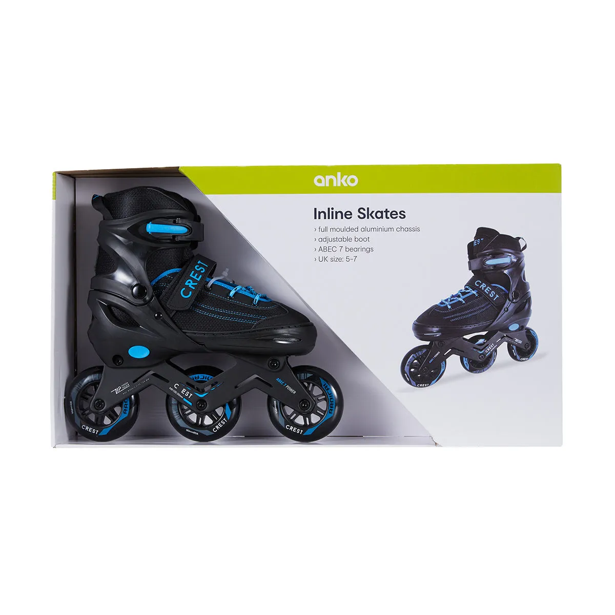 Inline Skates - Size 5 to 7 / Adjustable Boot