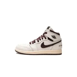 Jordan 1 Retro High OG SP A Ma Maniere Size 3Y Preschool DO7099-100 Sail/Burgundy