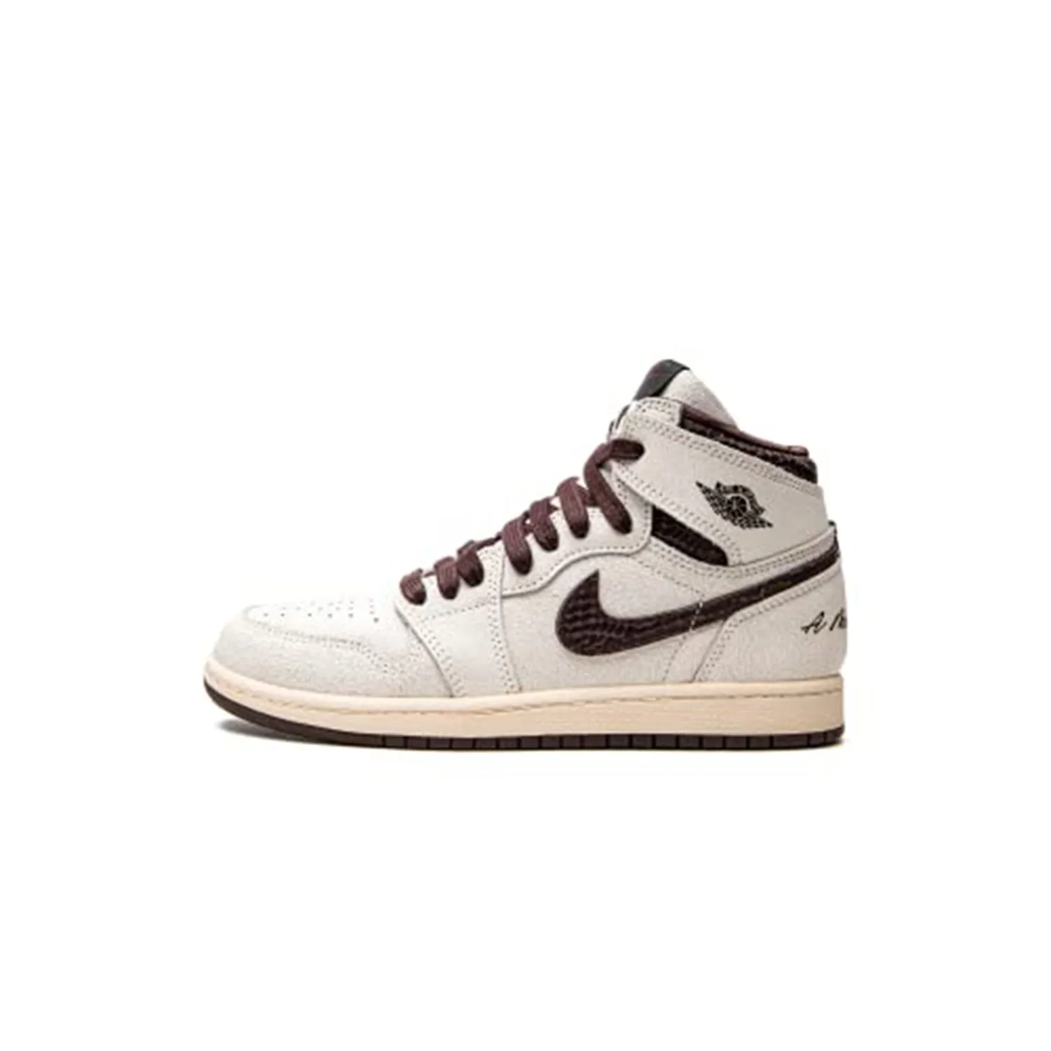 Jordan 1 Retro High OG SP A Ma Maniere Size 3Y Preschool DO7099-100 Sail/Burgundy