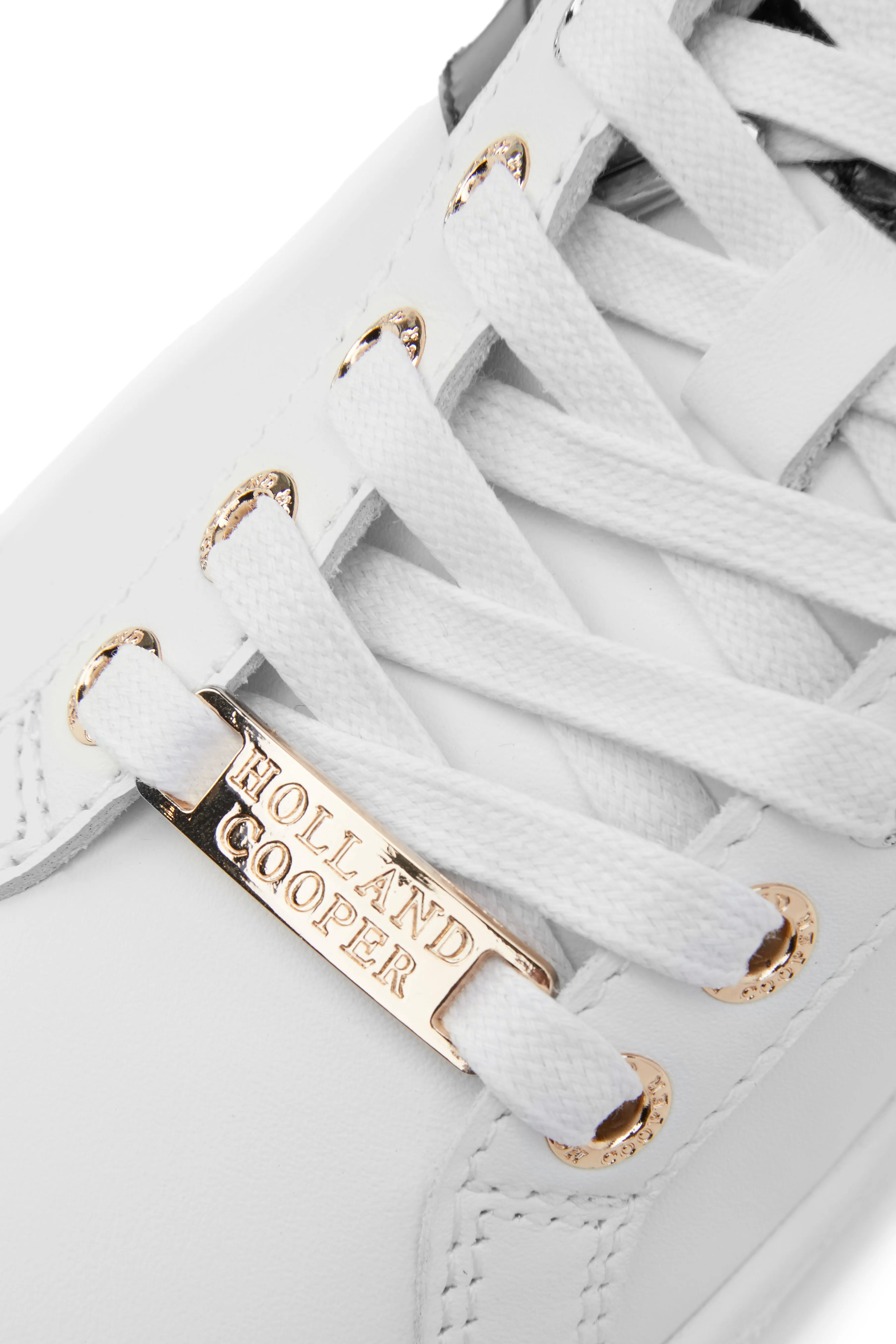 Knightsbridge Court Trainer (Black Croc)