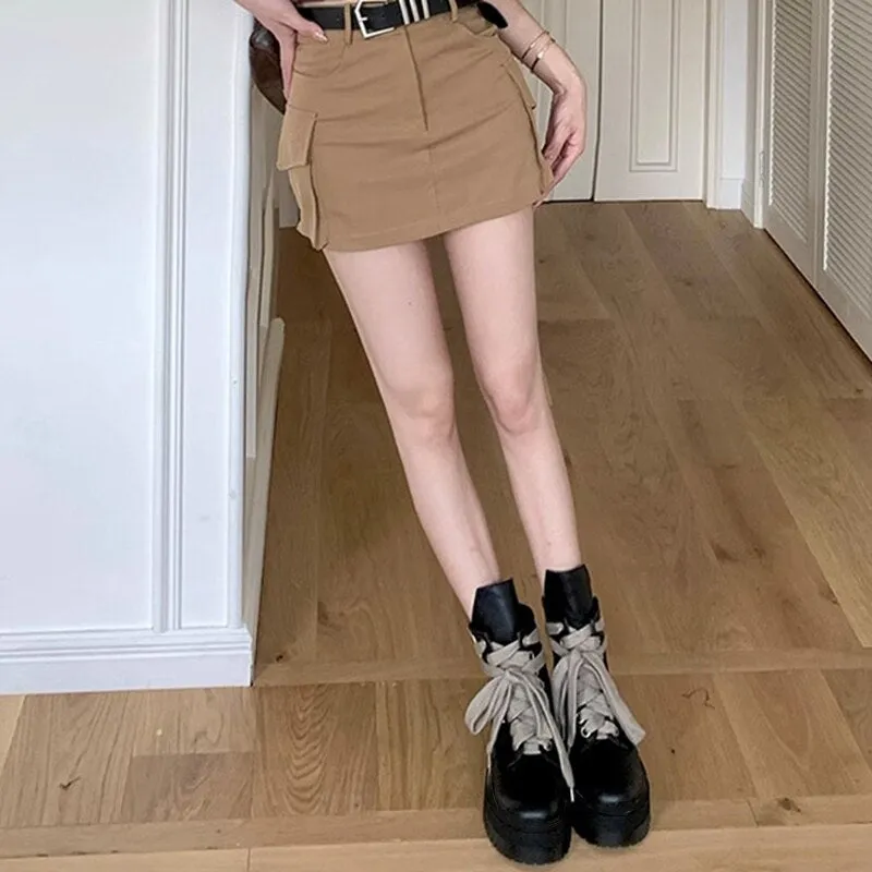 Korean Style Chunky Platform Ankle Boots Women 2023 Autumn Lace Up Heeled Motorcycle Boots Woman Shoes Pu Leather Black Botas