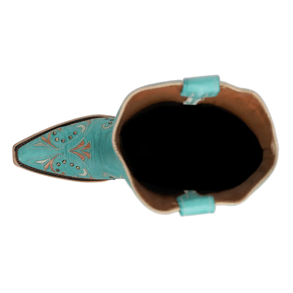 Ld Embroidery Studded Snip Toe Cowboy Boots