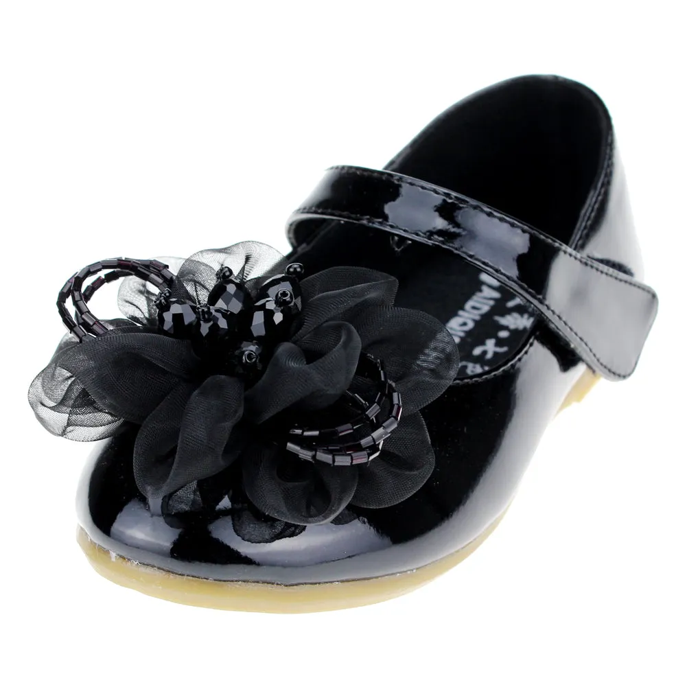 Little Girl's PU Dress Flats Flower Party Mary Jane shoes