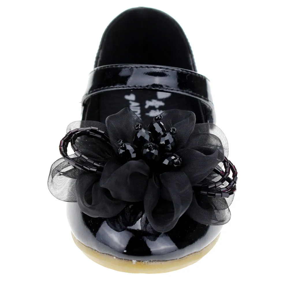 Little Girl's PU Dress Flats Flower Party Mary Jane shoes
