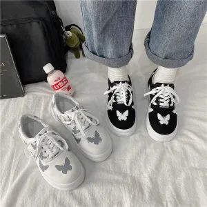 Lolita Anime Shoes Women's Platform Sneakers Butterfly Printing Cute Sport Designer Vulcanization Tennis Female Causal