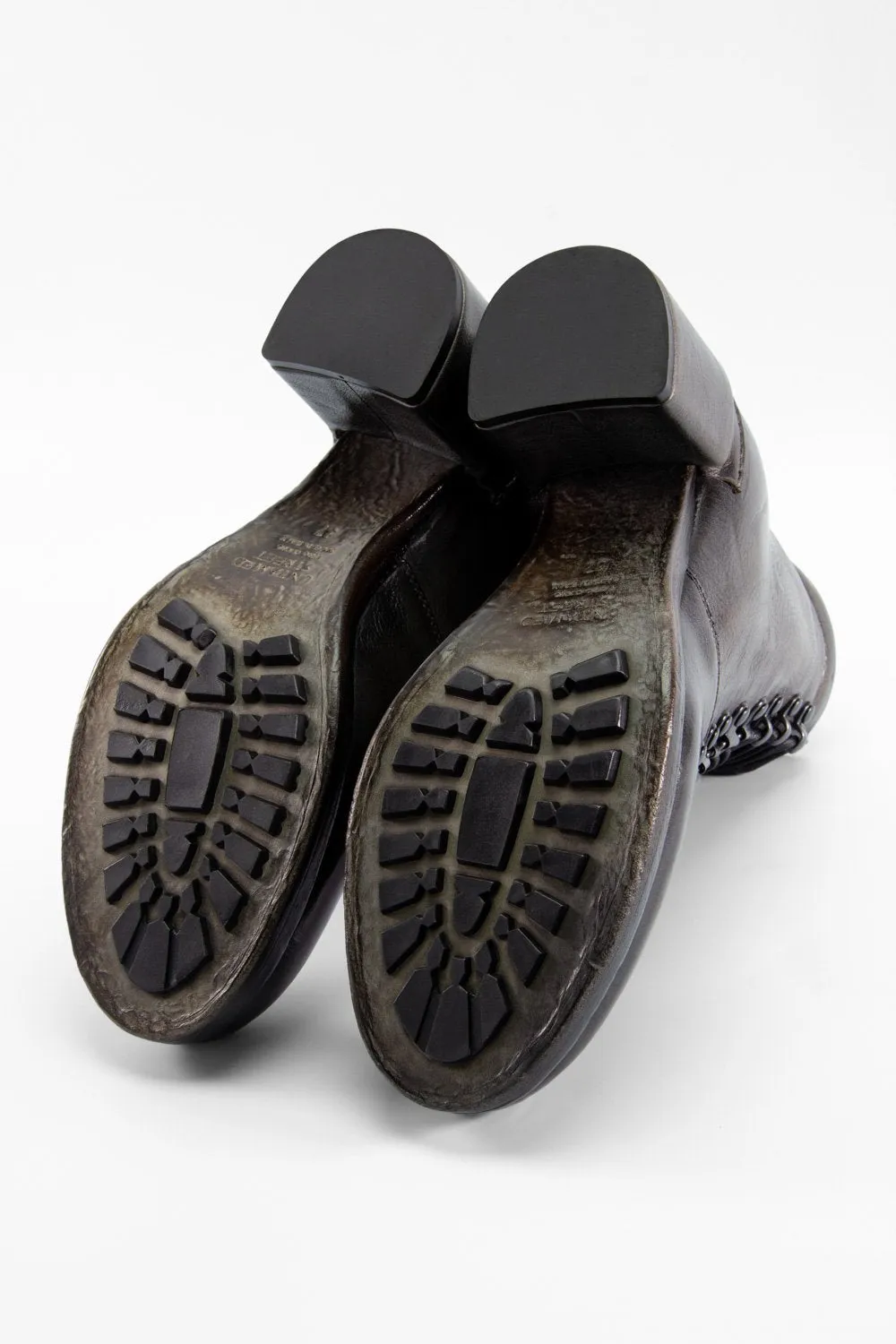 MADISON ice-grey lace up boots.