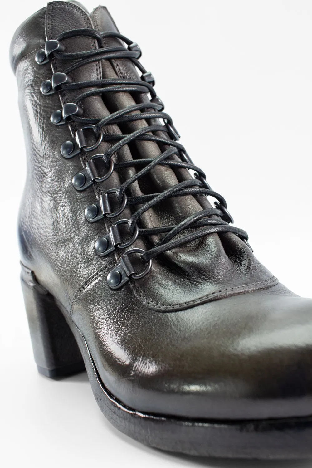 MADISON ice-grey lace up boots.
