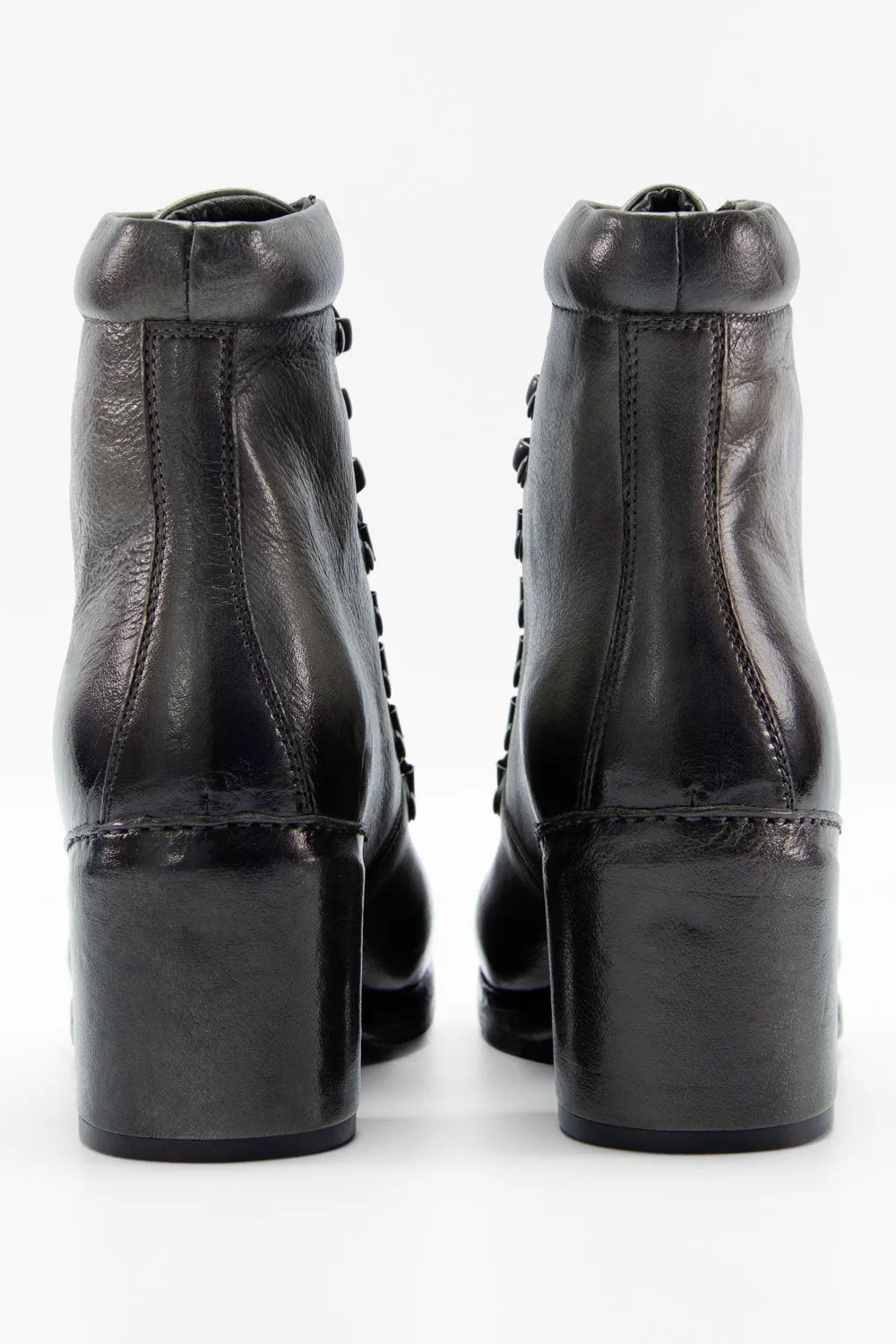 MADISON ice-grey lace up boots.