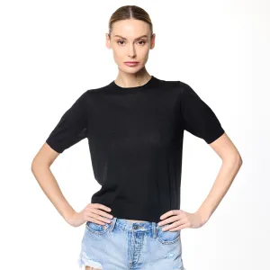 Maglia nera in tessuto