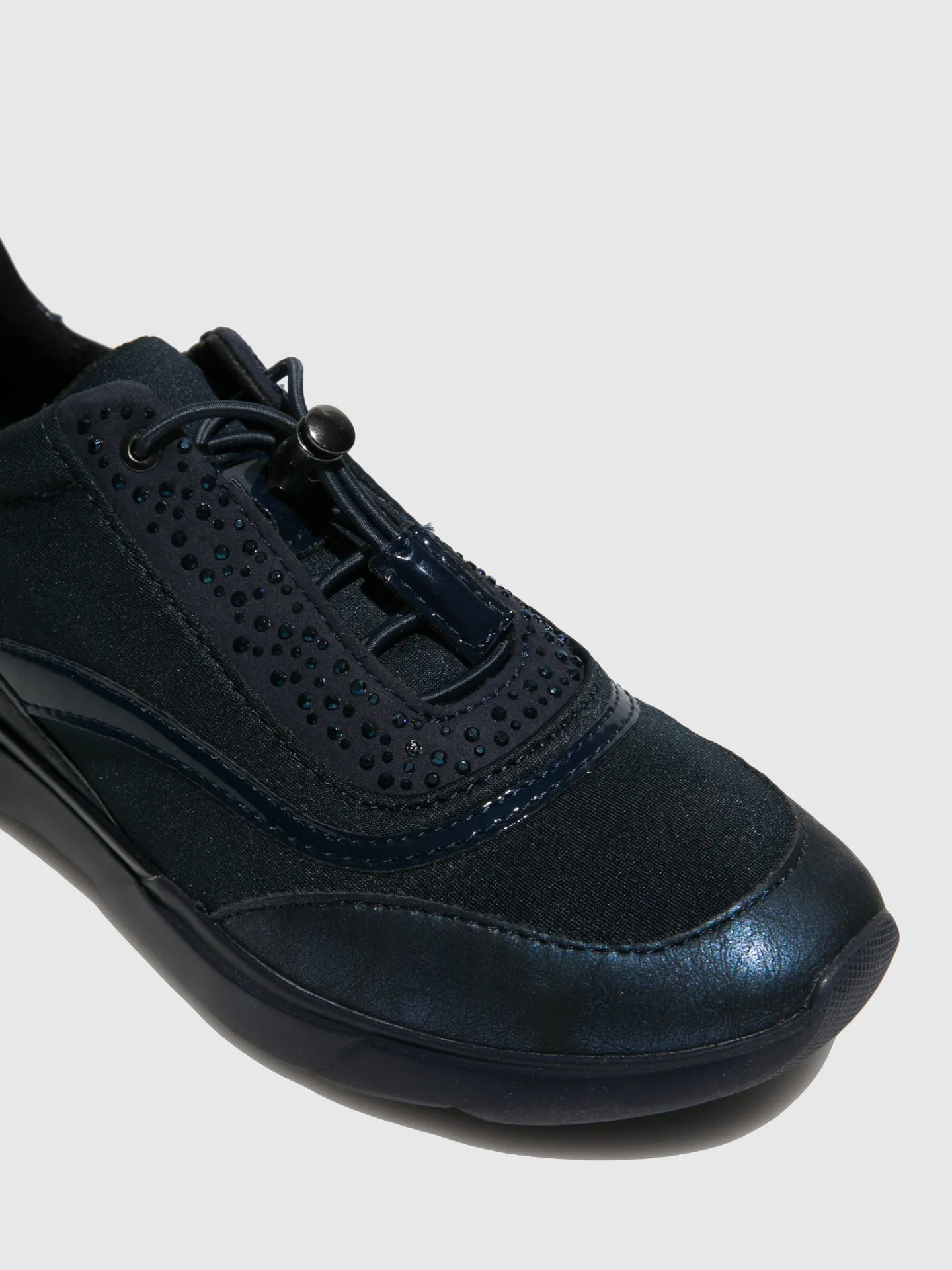 Navy Elasticated Trainers