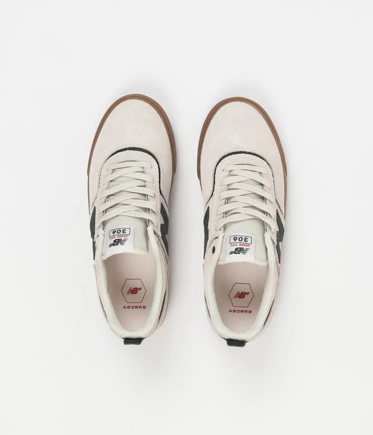 New Balance Numeric 306 Jamie Foy Shoes - White / Green