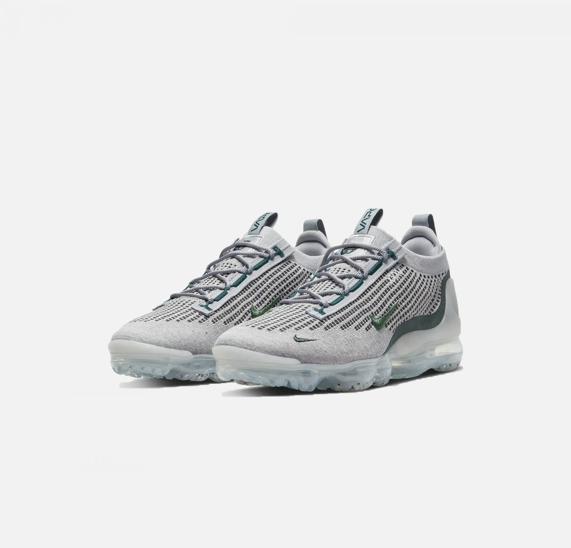Nike | AIR VAPORMAX 2021 FK SE  { METALLIC SILVER / DARK ATOMIC TEAL