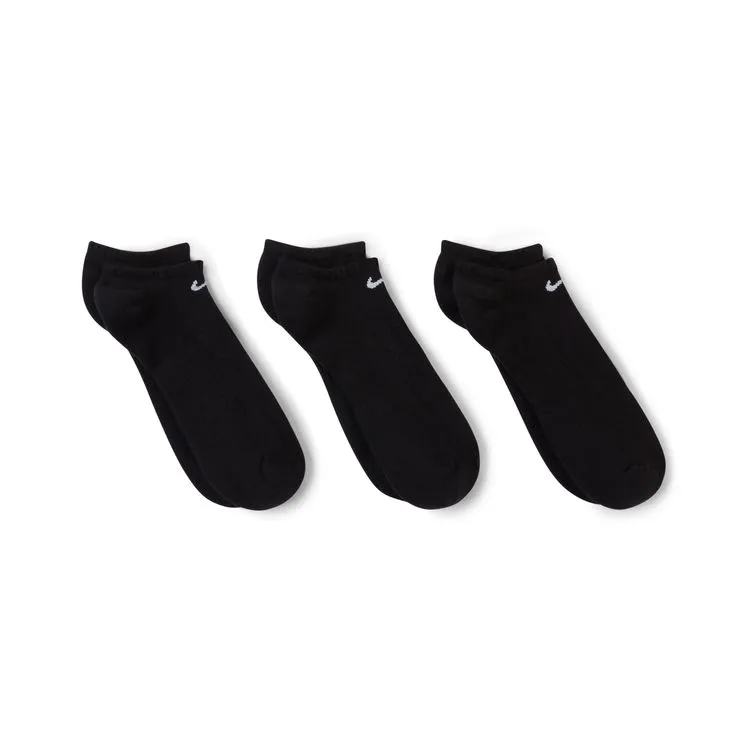 Nike Cushioned No Show 3 Pack - Black