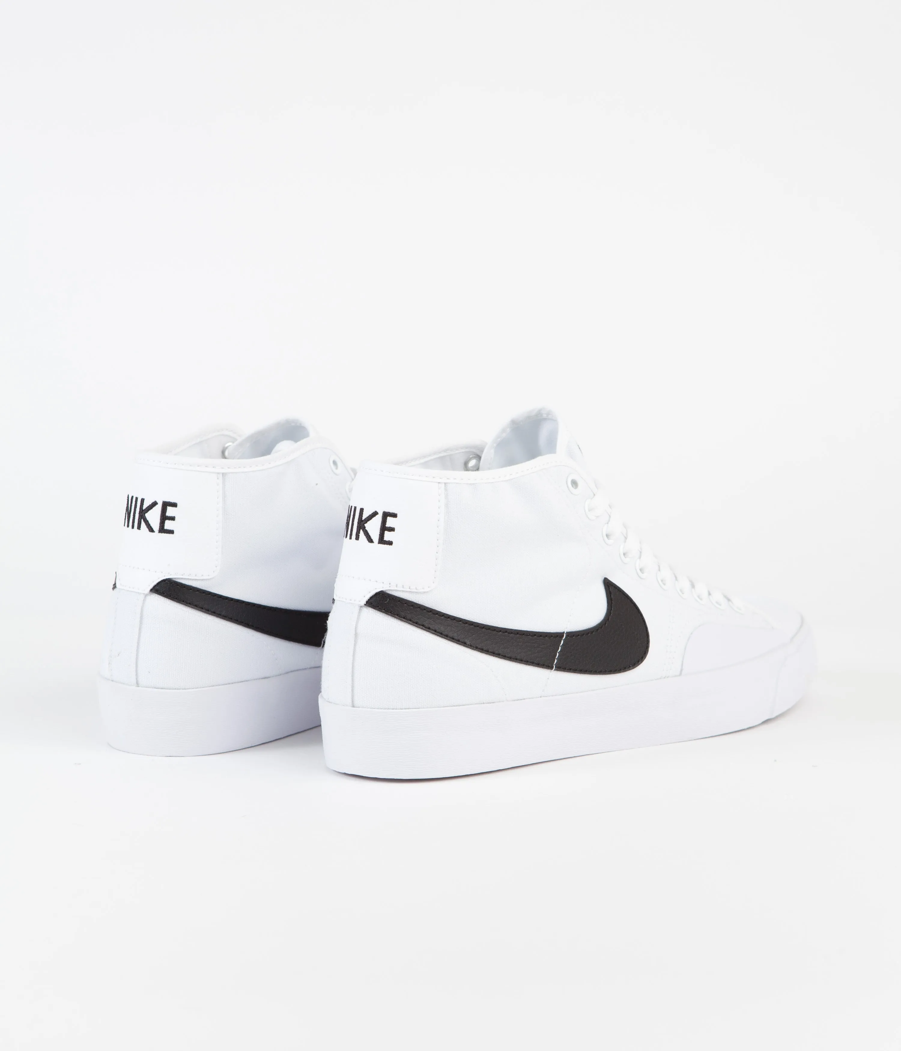 Nike SB Blazer Court Mid Shoes - White / Black - White