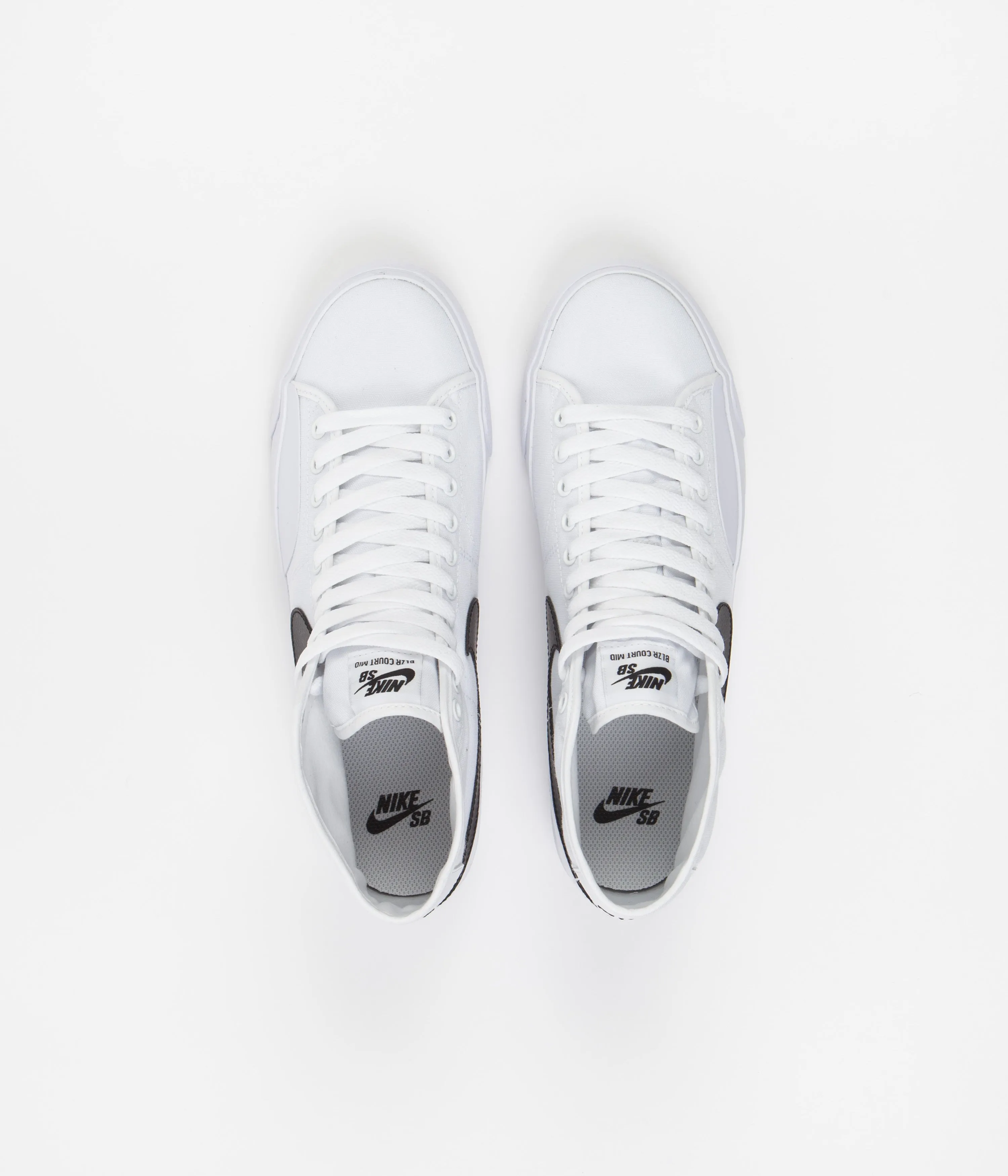 Nike SB Blazer Court Mid Shoes - White / Black - White