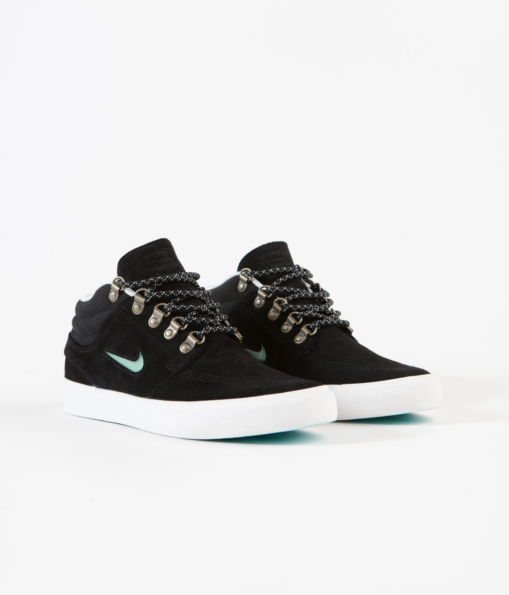 Nike SB Janoski Mid Remastered Premium Shoes - Black / Glacier Ice - Black - Summit White