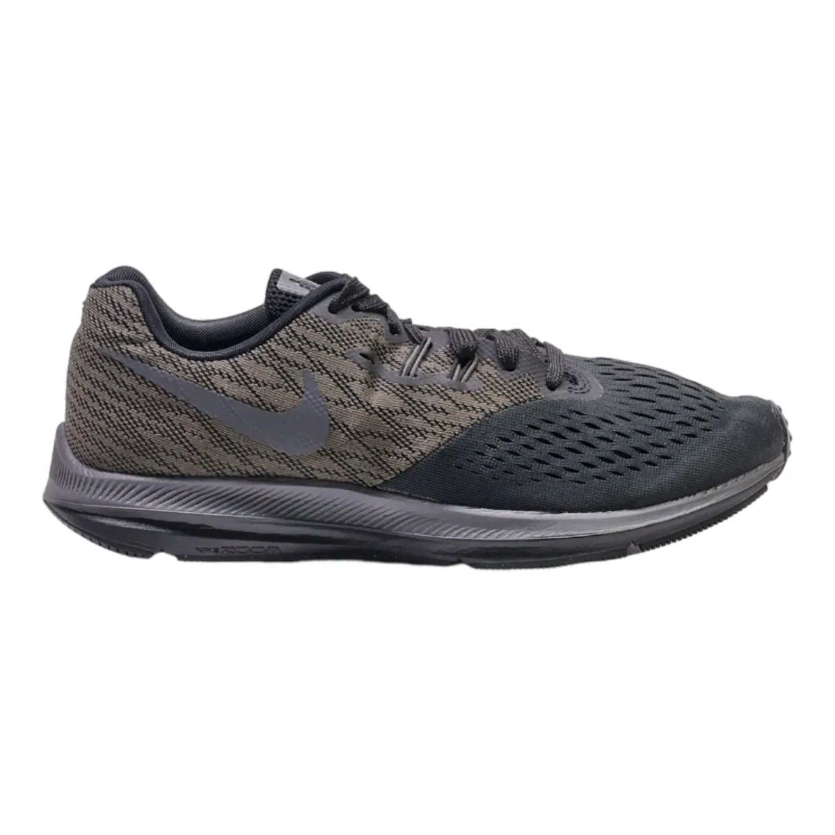 NIKE Zoom Winflo 4 Sneaker Trainers Black Synthetic Mens UK 7.5