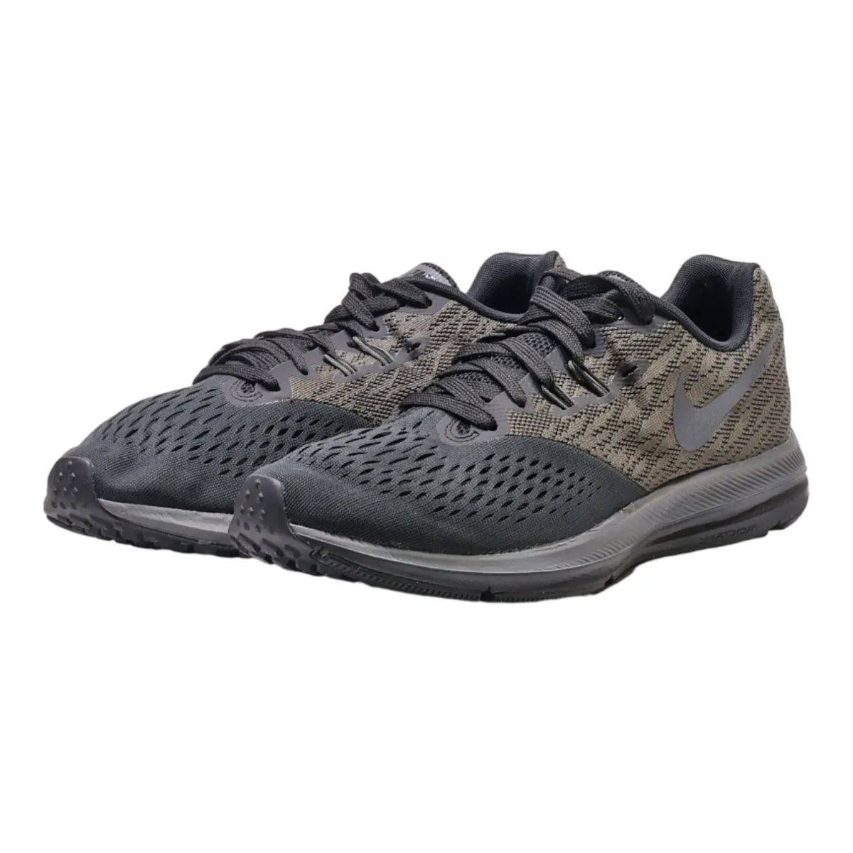 NIKE Zoom Winflo 4 Sneaker Trainers Black Synthetic Mens UK 7.5