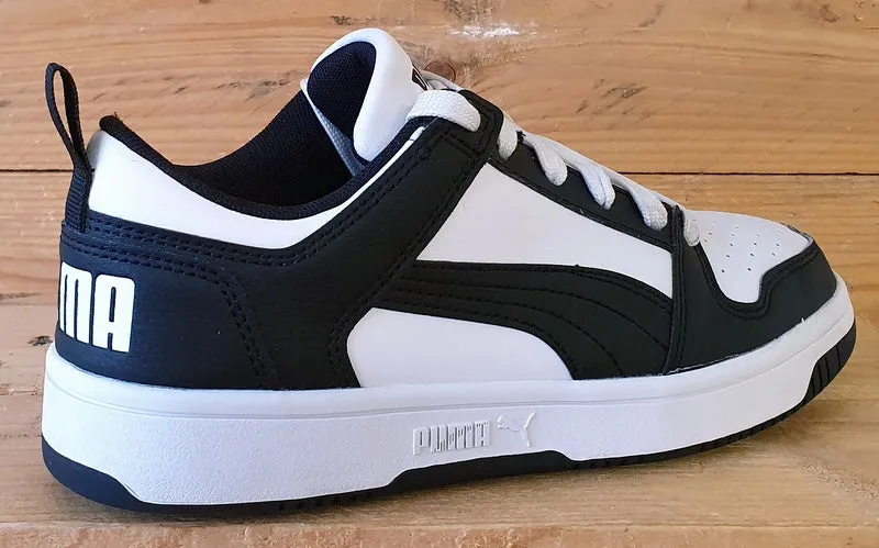 Puma Rebound Layup Low Leather Trainers UK5/US6C/EU38 370490-16 White/Black