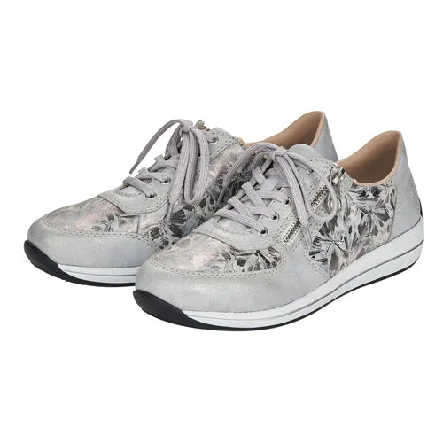 Rieker Ladies Trainers - N1112-80 - Silver