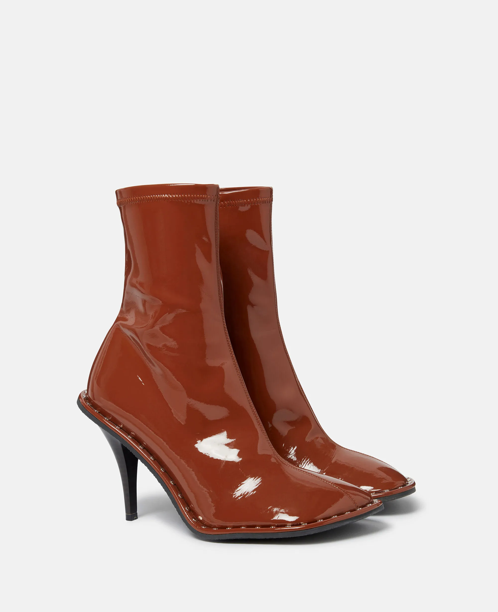 Ryder Lacquered Stiletto Ankle Boots