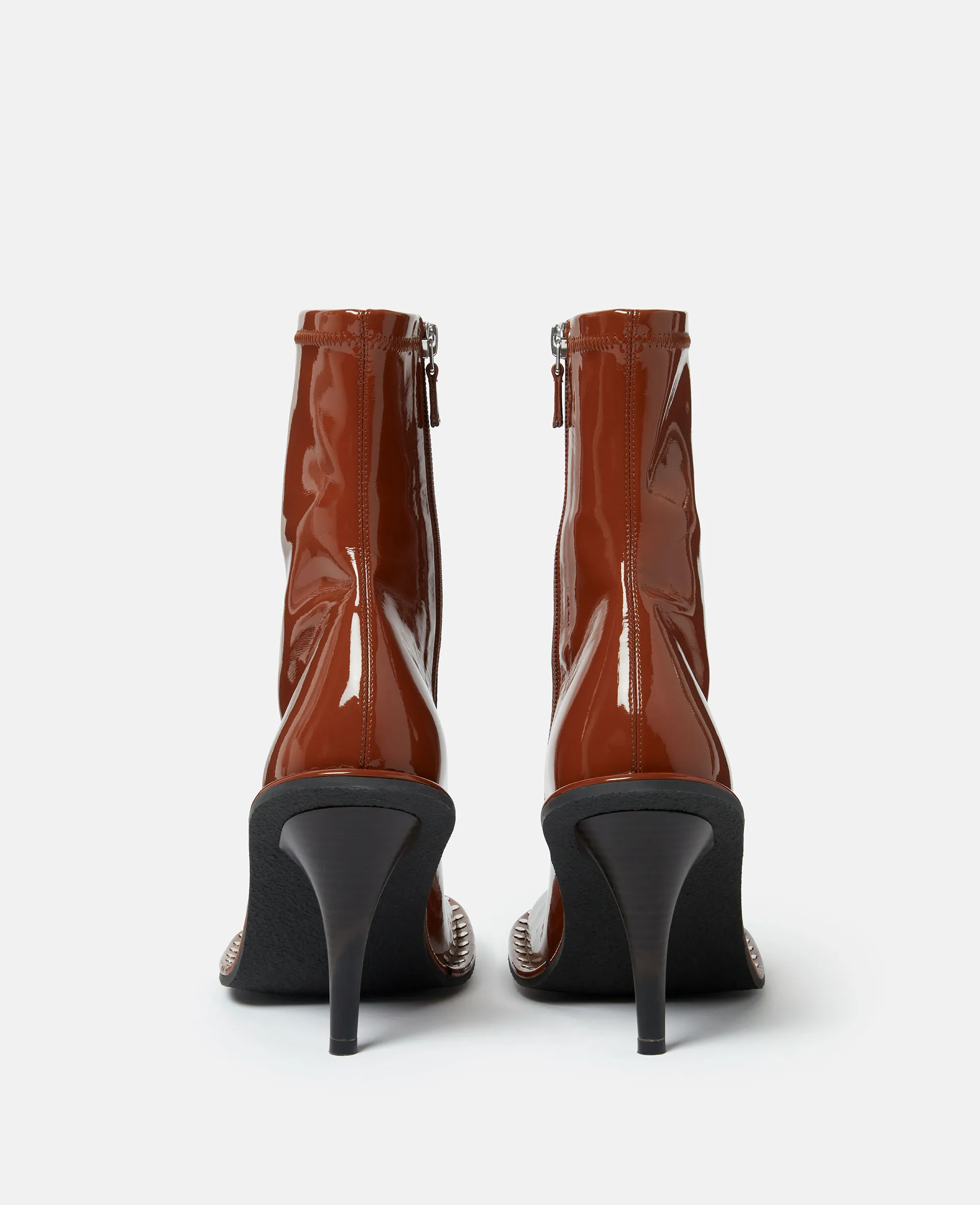 Ryder Lacquered Stiletto Ankle Boots