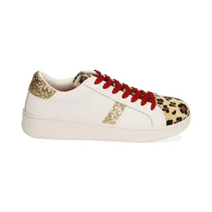 Sneakers bianco/leopard
