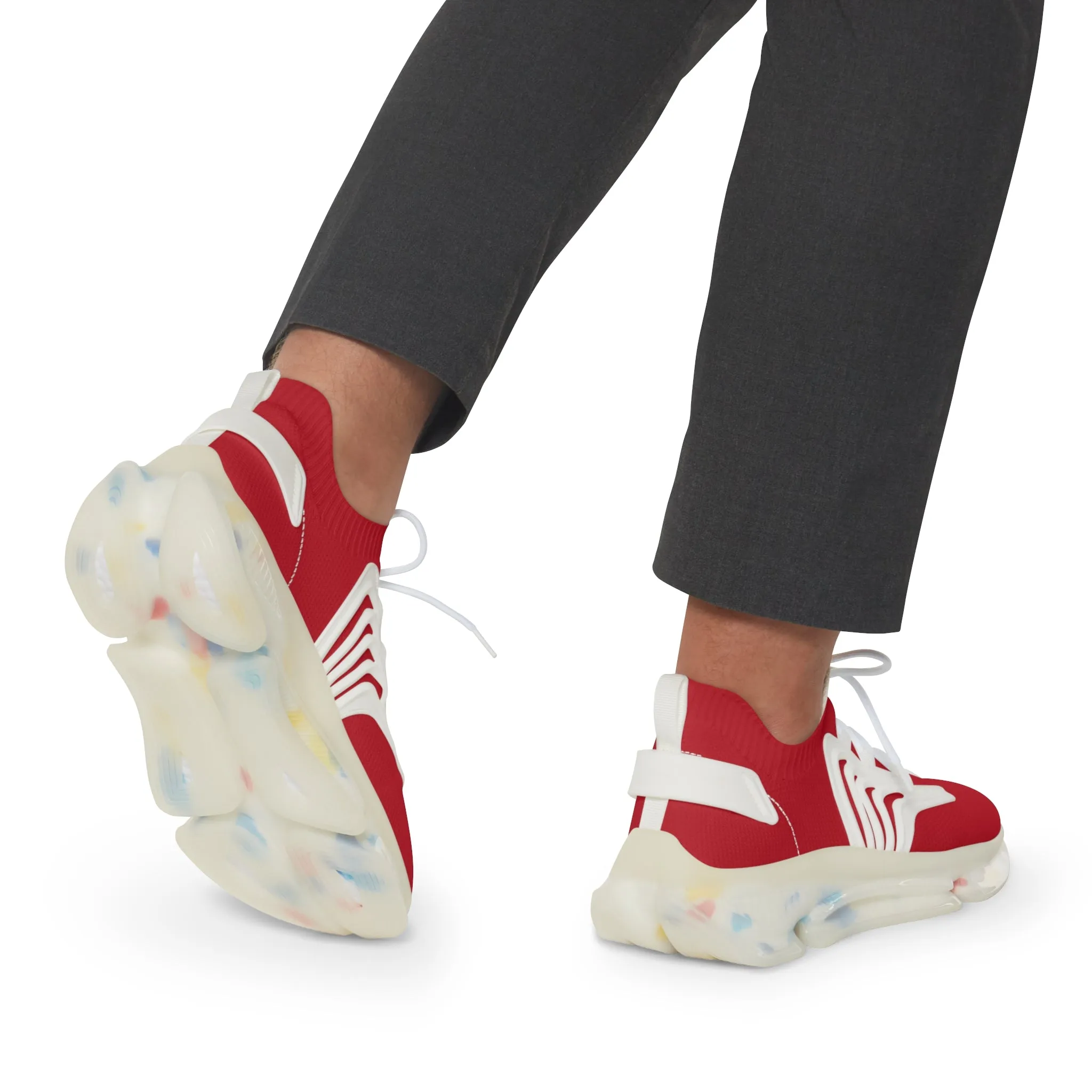 Sneakers Men's Mesh dark red by Mariu del Campo.