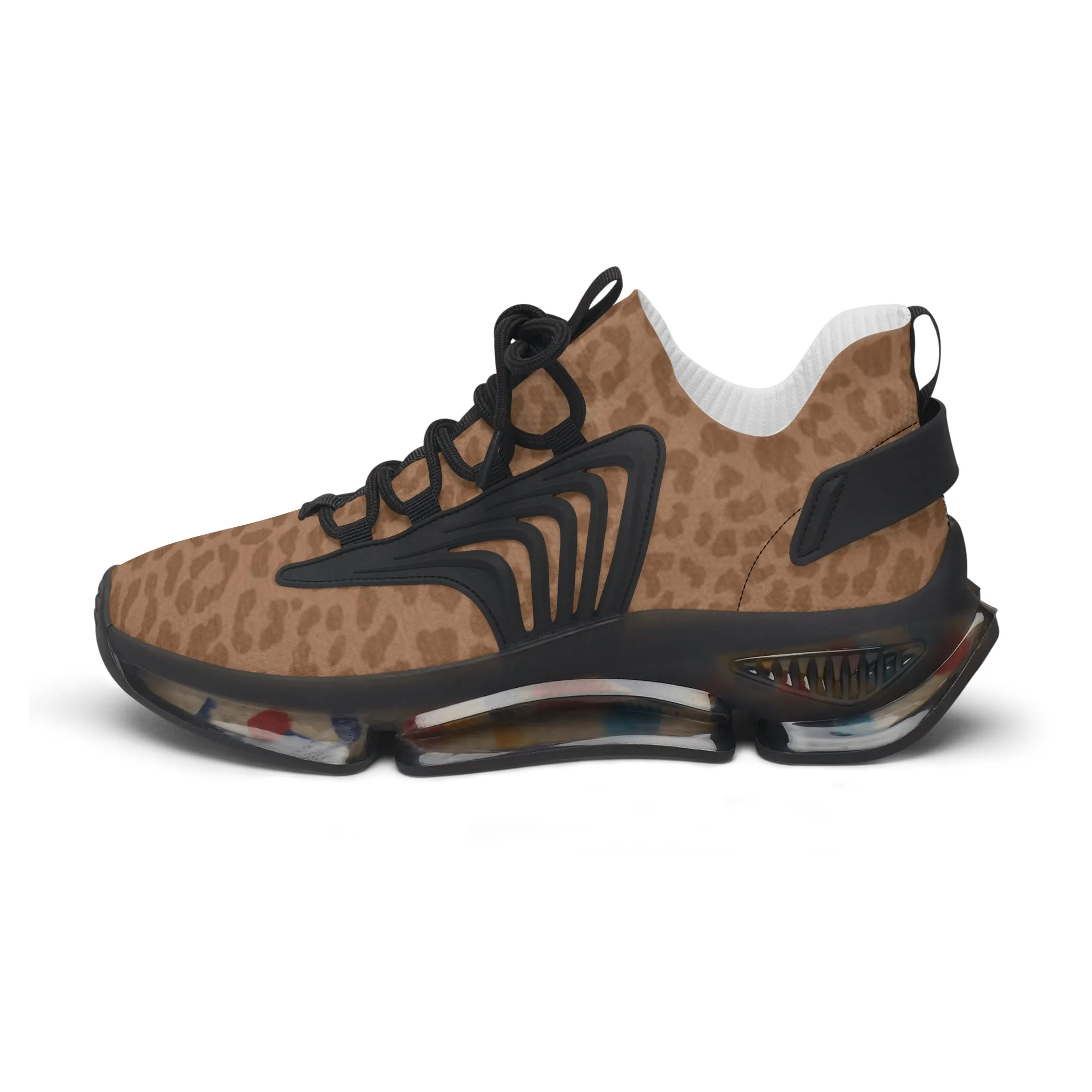 Sneakers Women's Mesh brown leopard by Mariu del Campo.