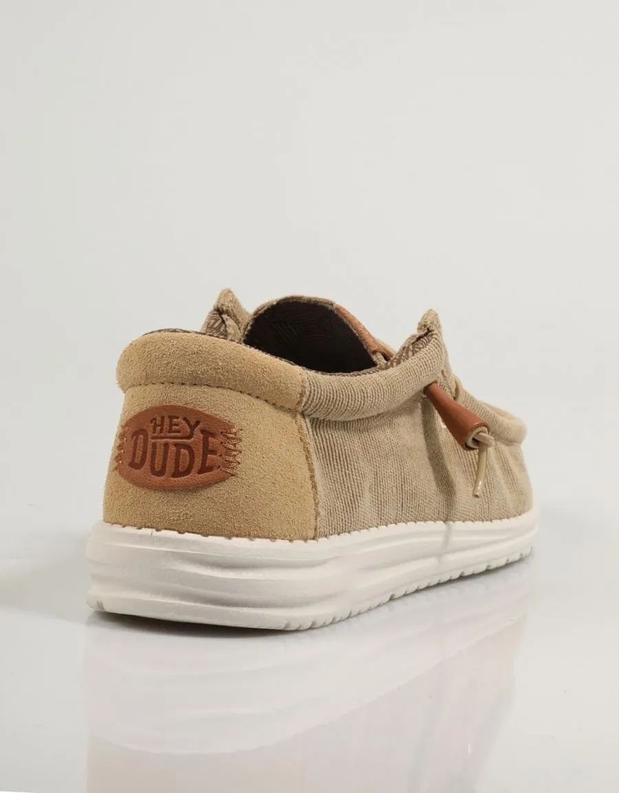 sports shoes DUDE Wally Corduroy en Beige 83835