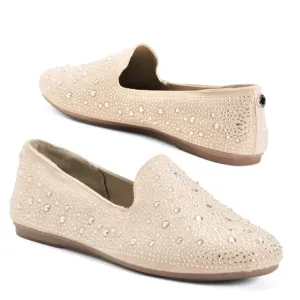 Steve Madden Women's Rhinestone Studded Comfort Shoes Slip On Flats