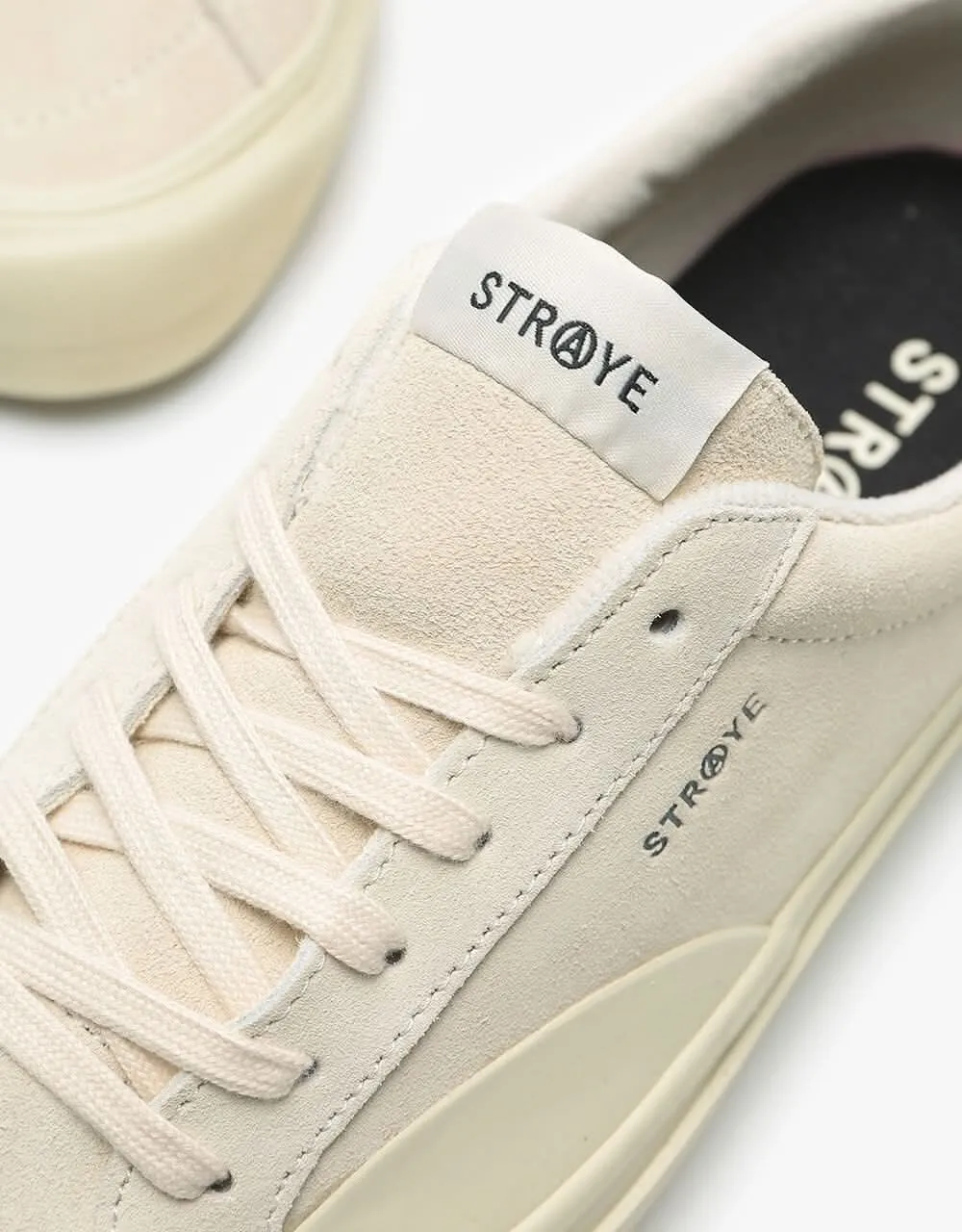 Straye Logan Skate Shoes - Bone/Bone Suede