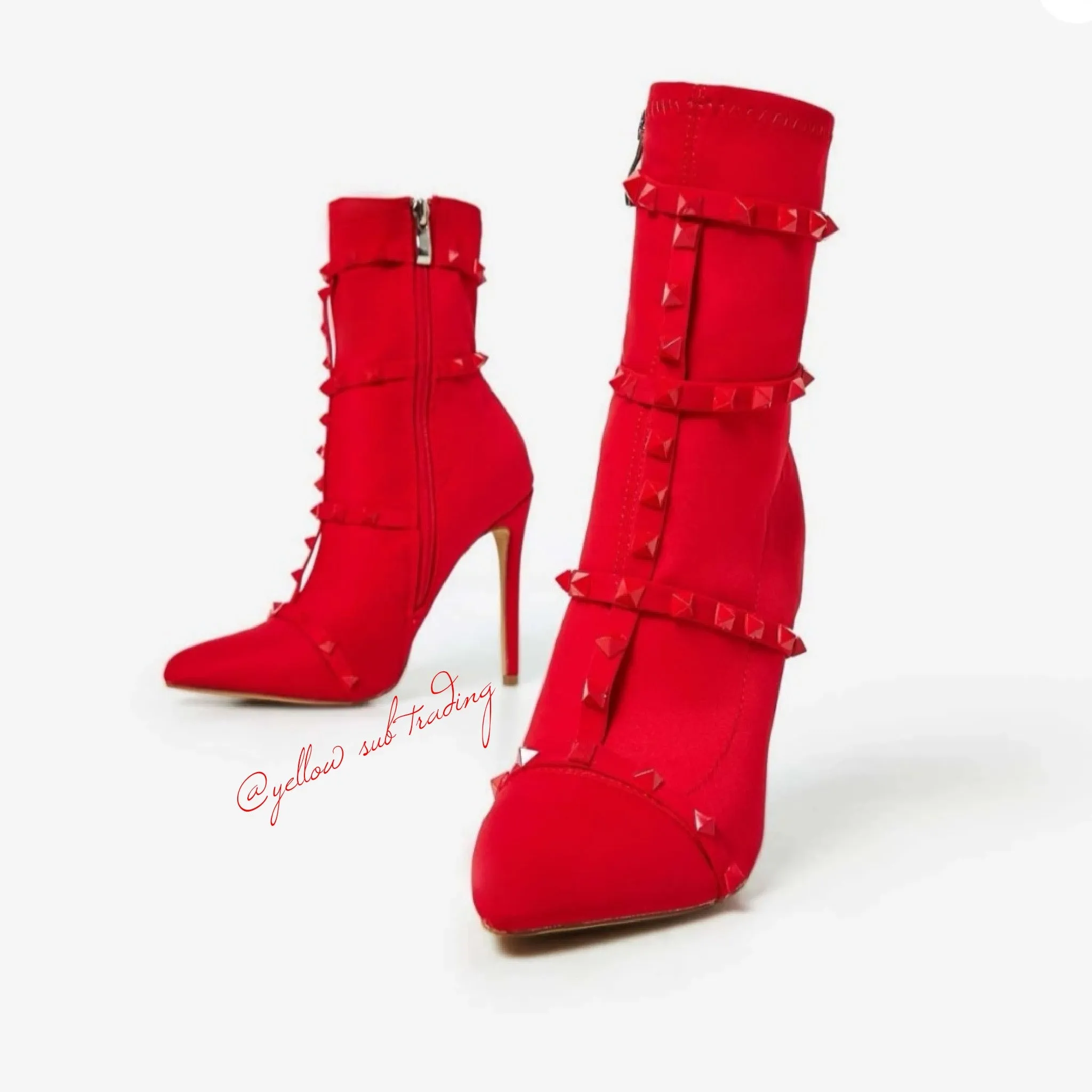 Studded Detail Sock Boots