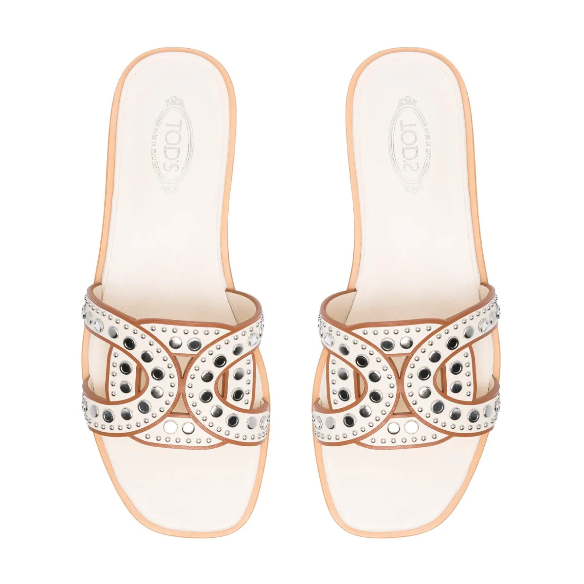 Studded Kate Chain Slides