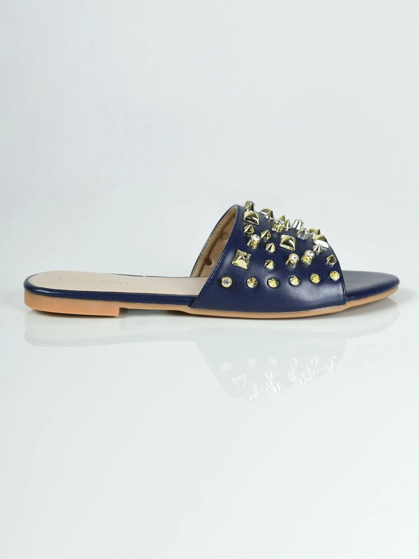 Studded Slides - Blue