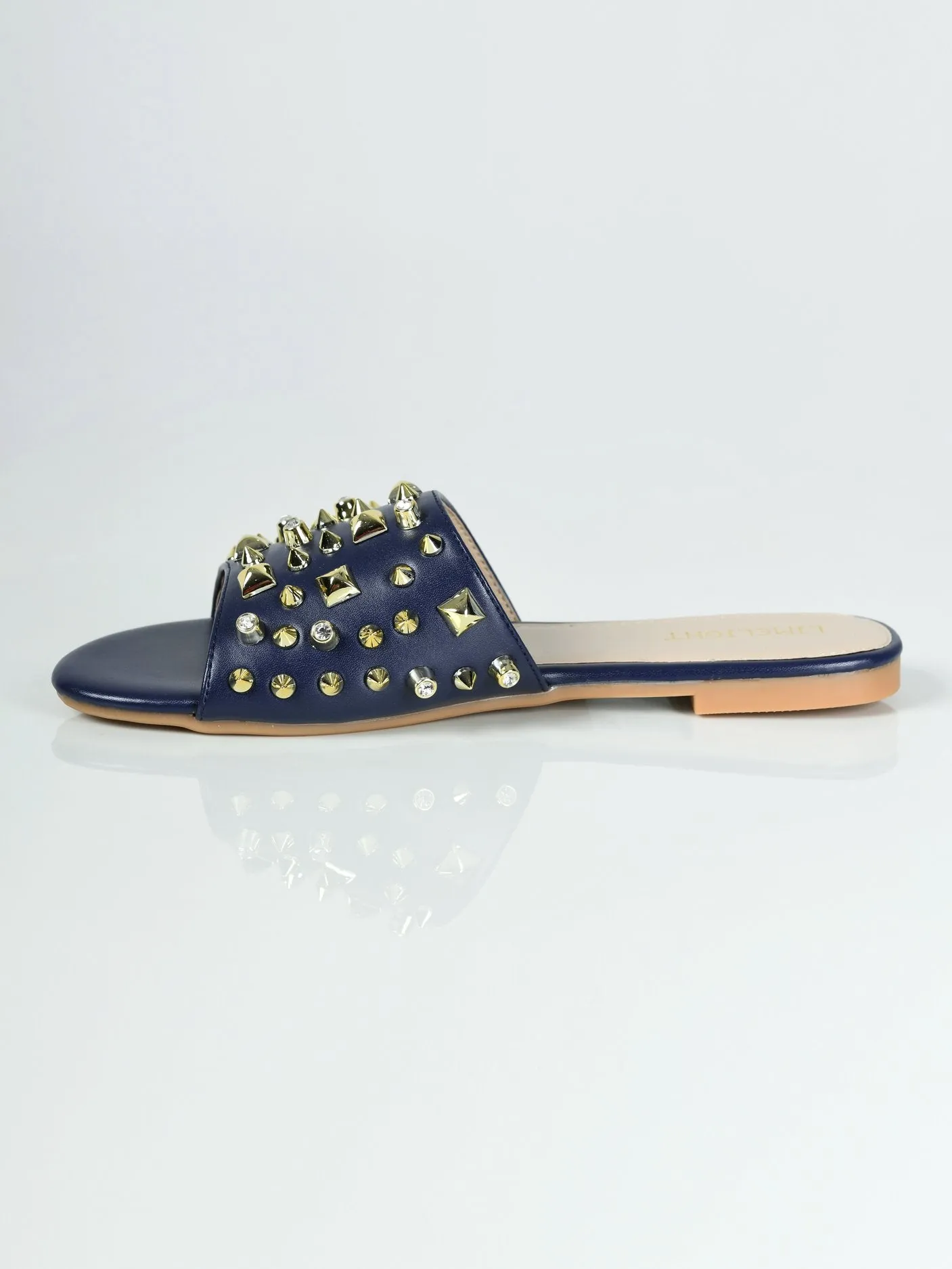 Studded Slides - Blue