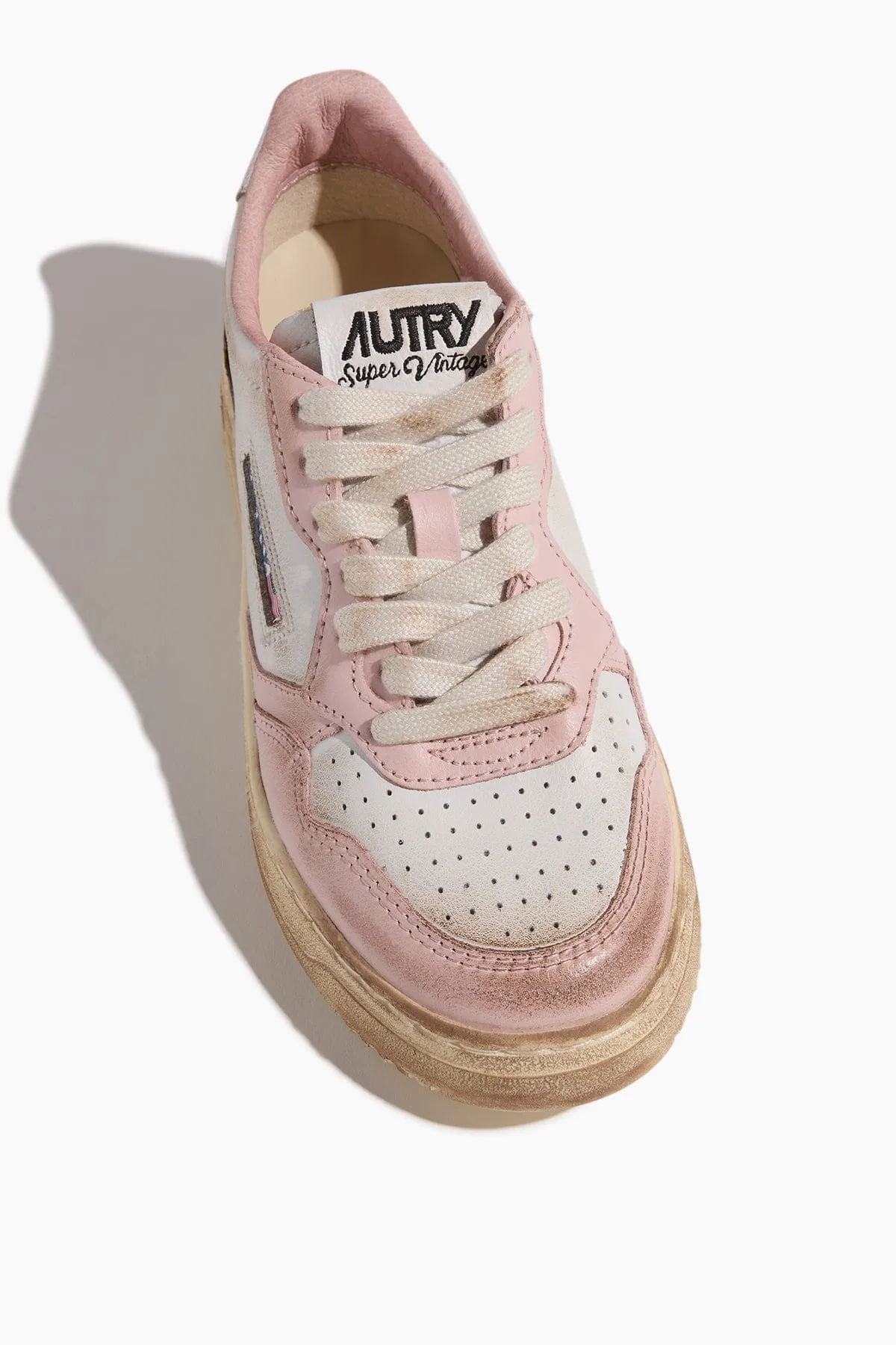 Super Vintage Low Top Sneakers in White/Powder/Silver