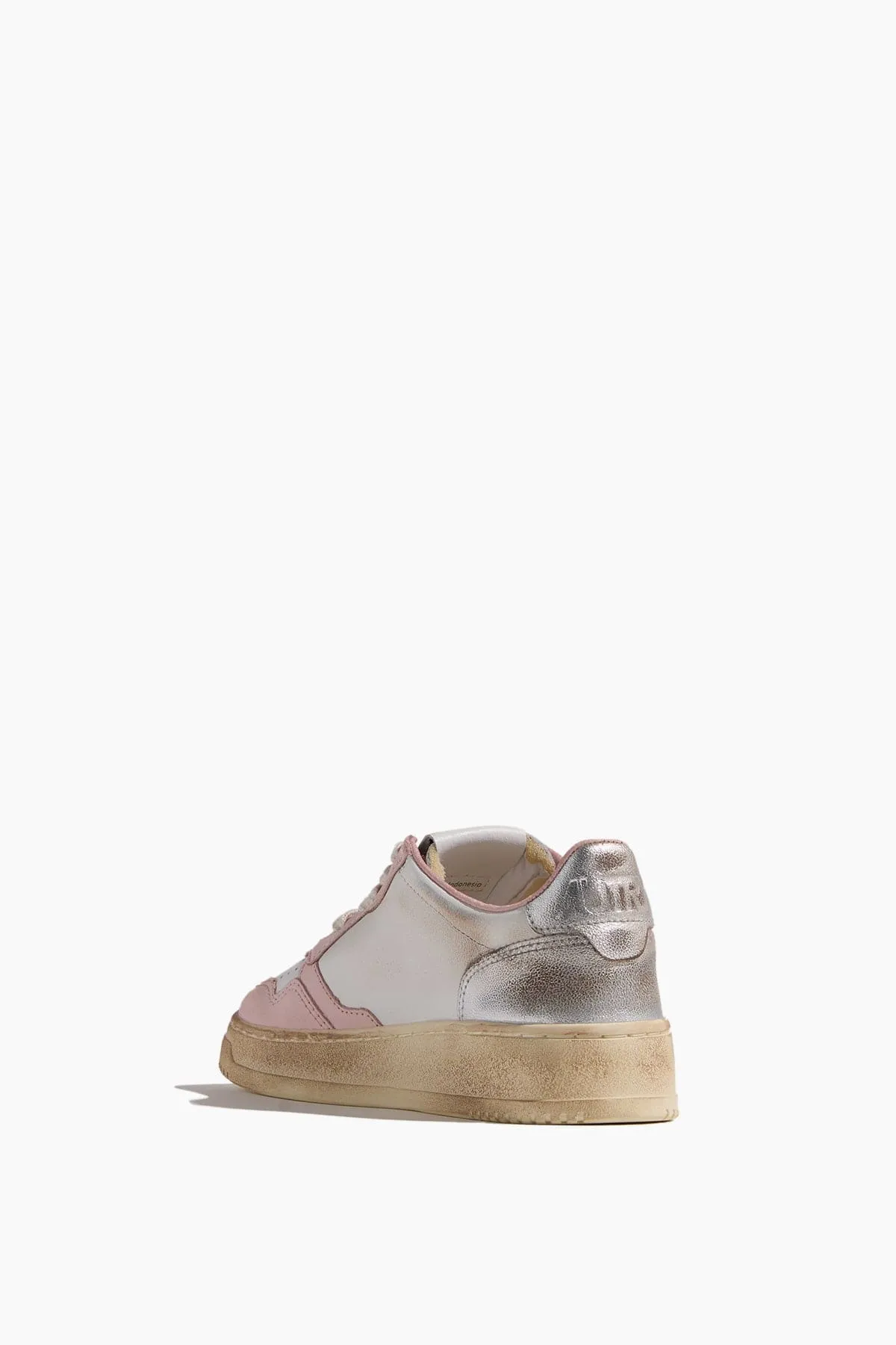 Super Vintage Low Top Sneakers in White/Powder/Silver
