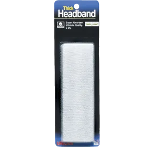 Thick 2-Ply Headband - White