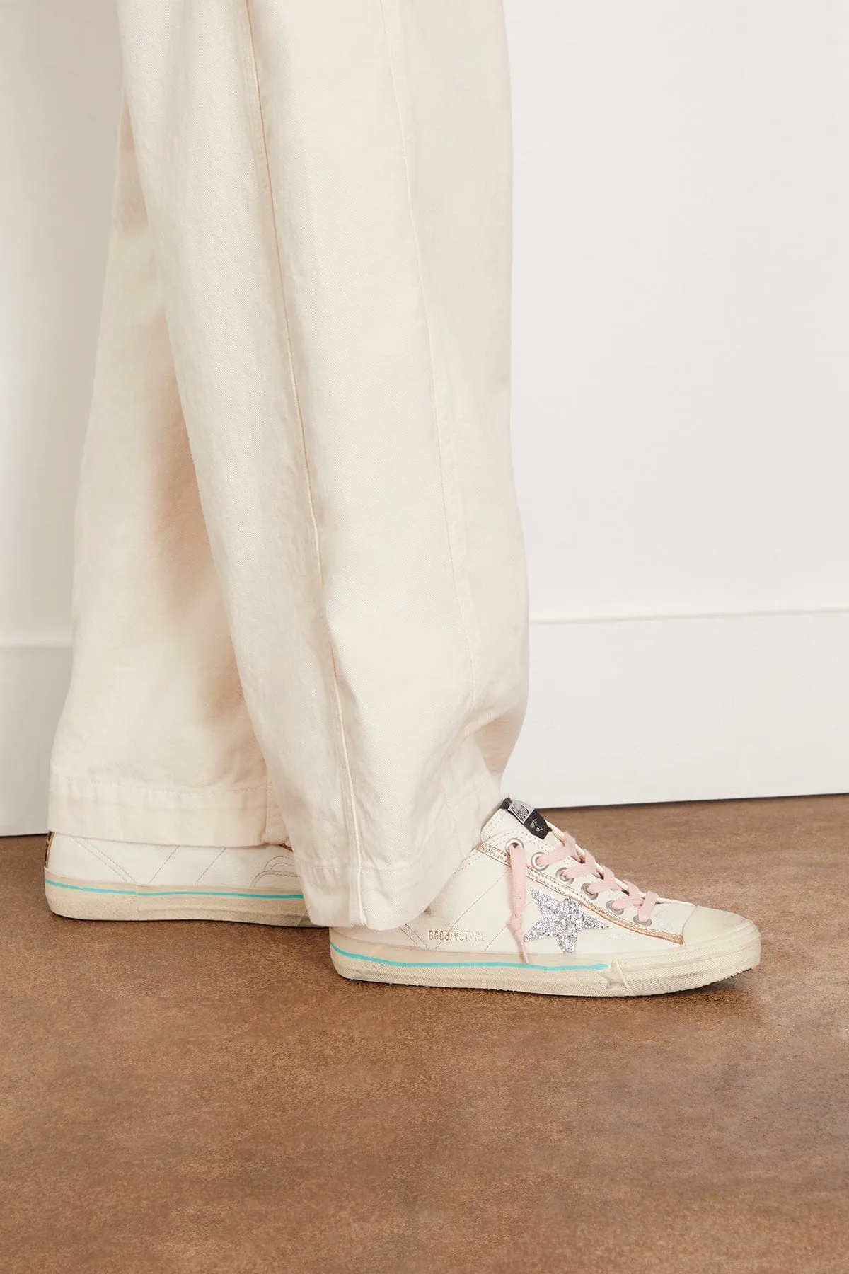 V-Star 2 Sneaker in White/Silver/Beige/Brown Leo
