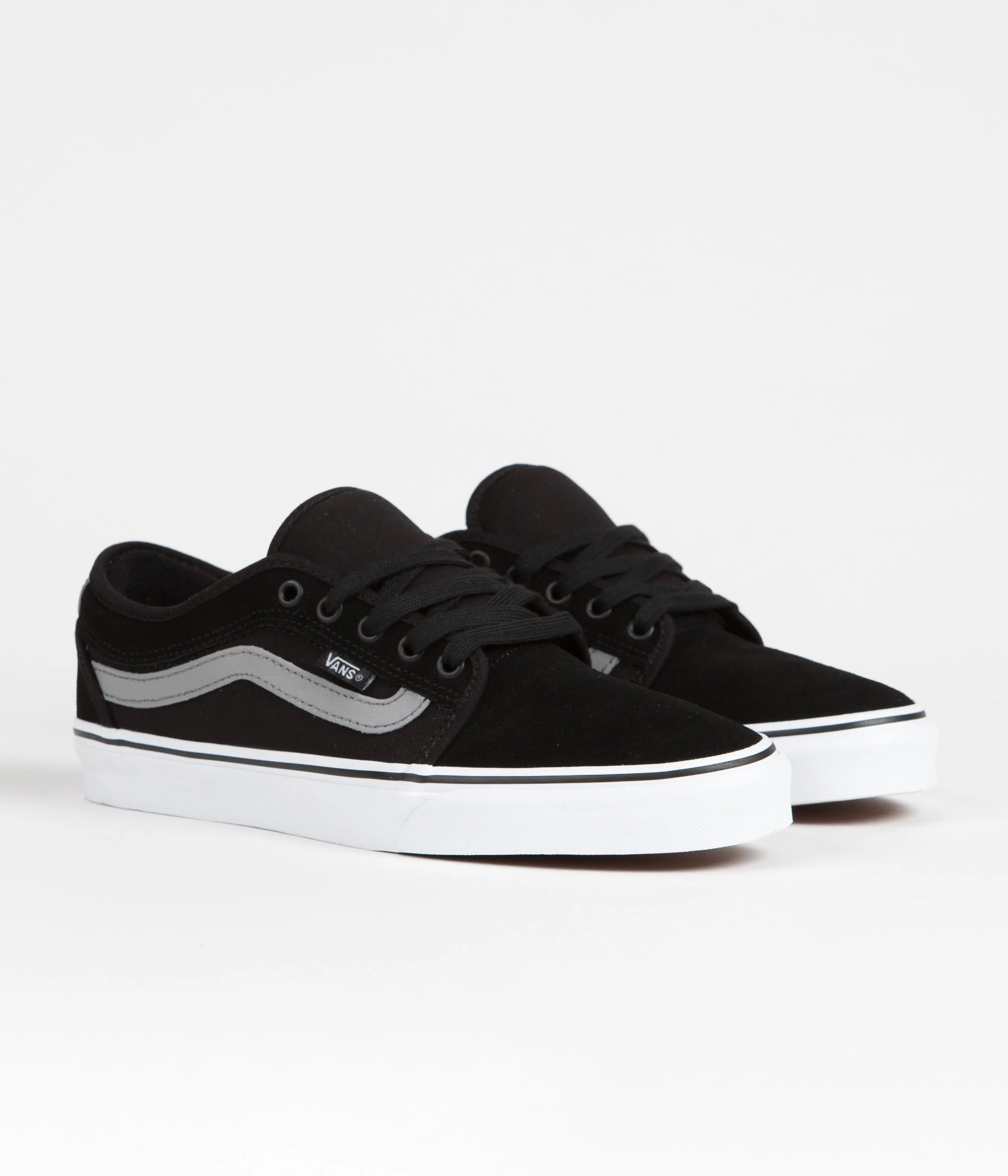 Vans Chukka Low Sidestripe Shoes - Black / Grey / White