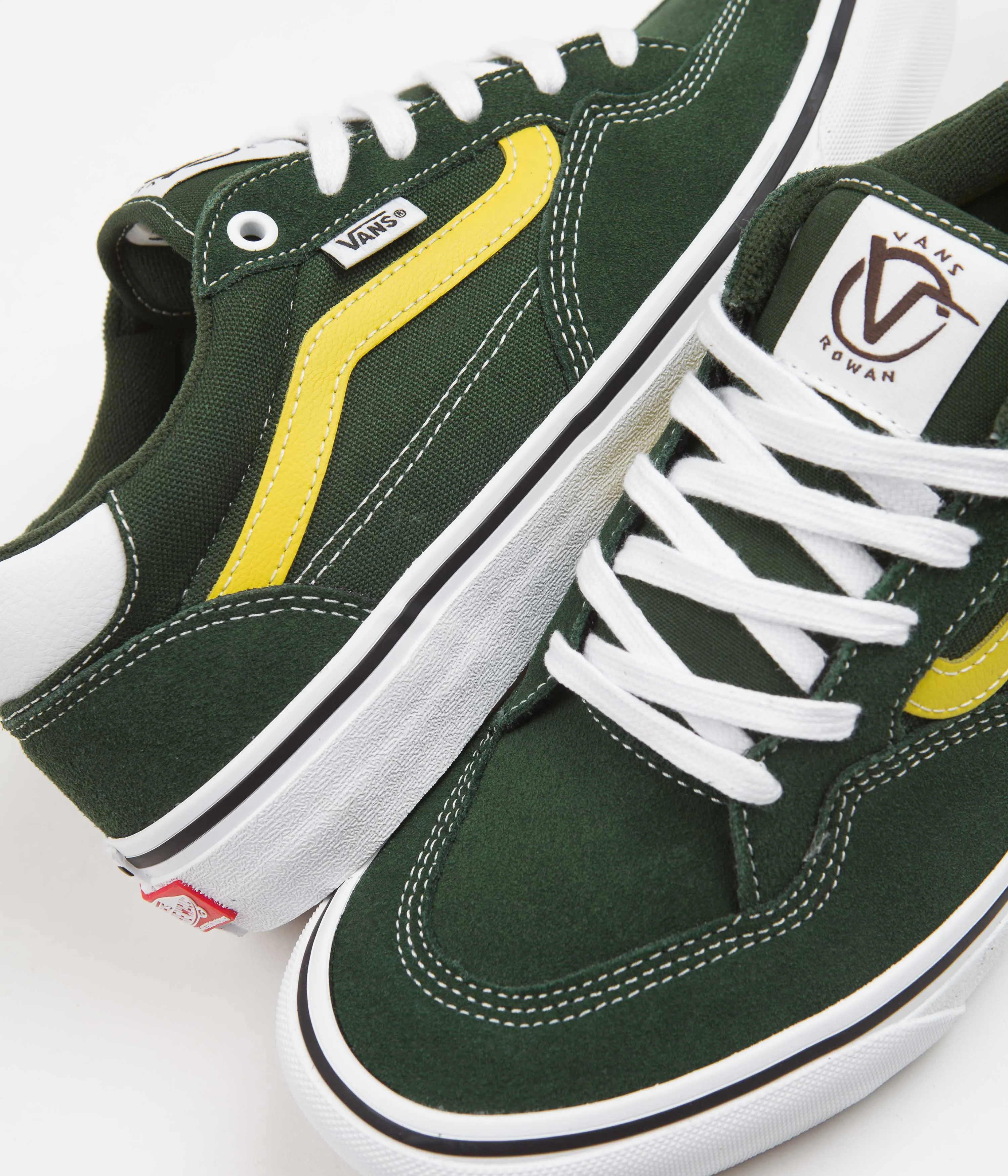 Vans Rowan Shoes - Dark Green / Yellow