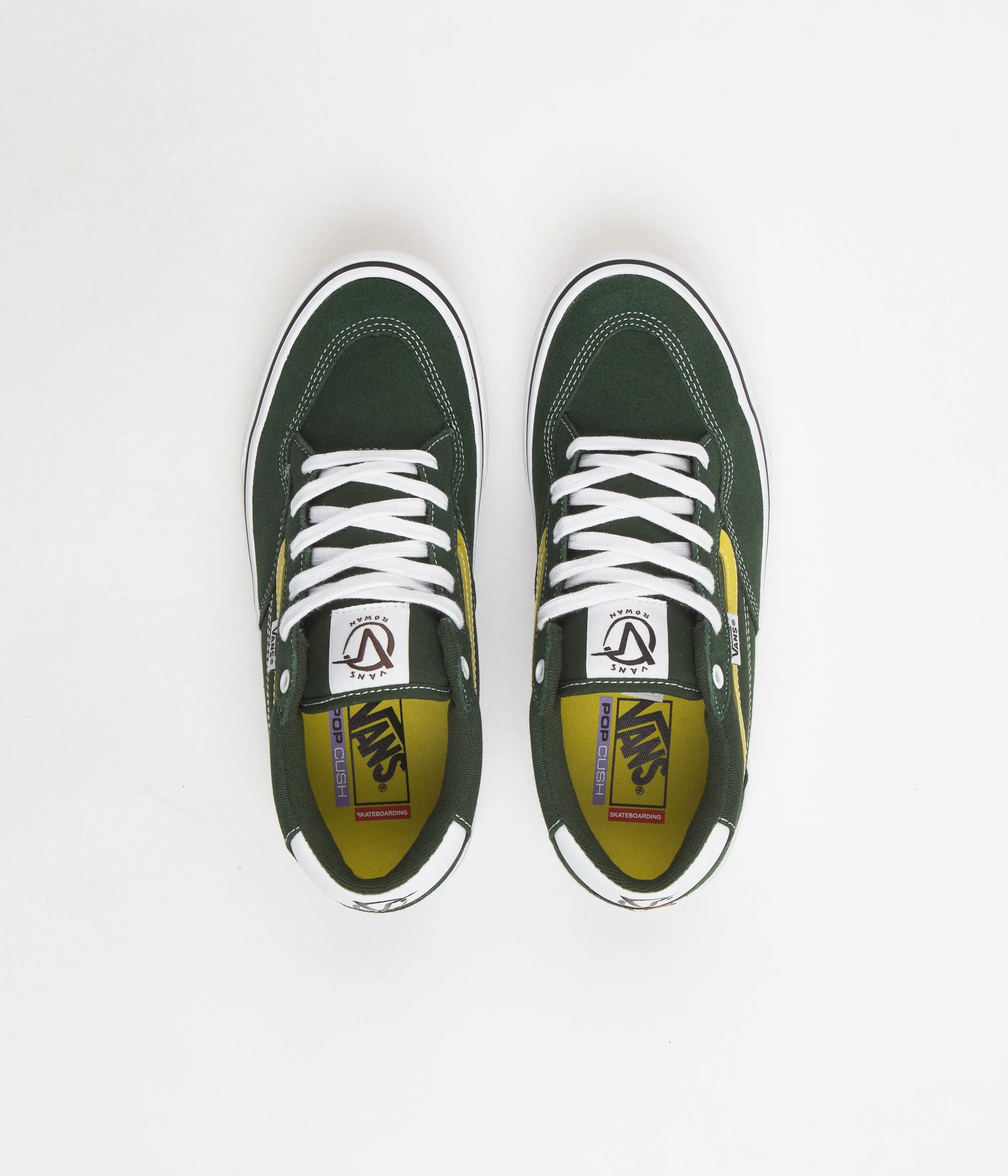 Vans Rowan Shoes - Dark Green / Yellow
