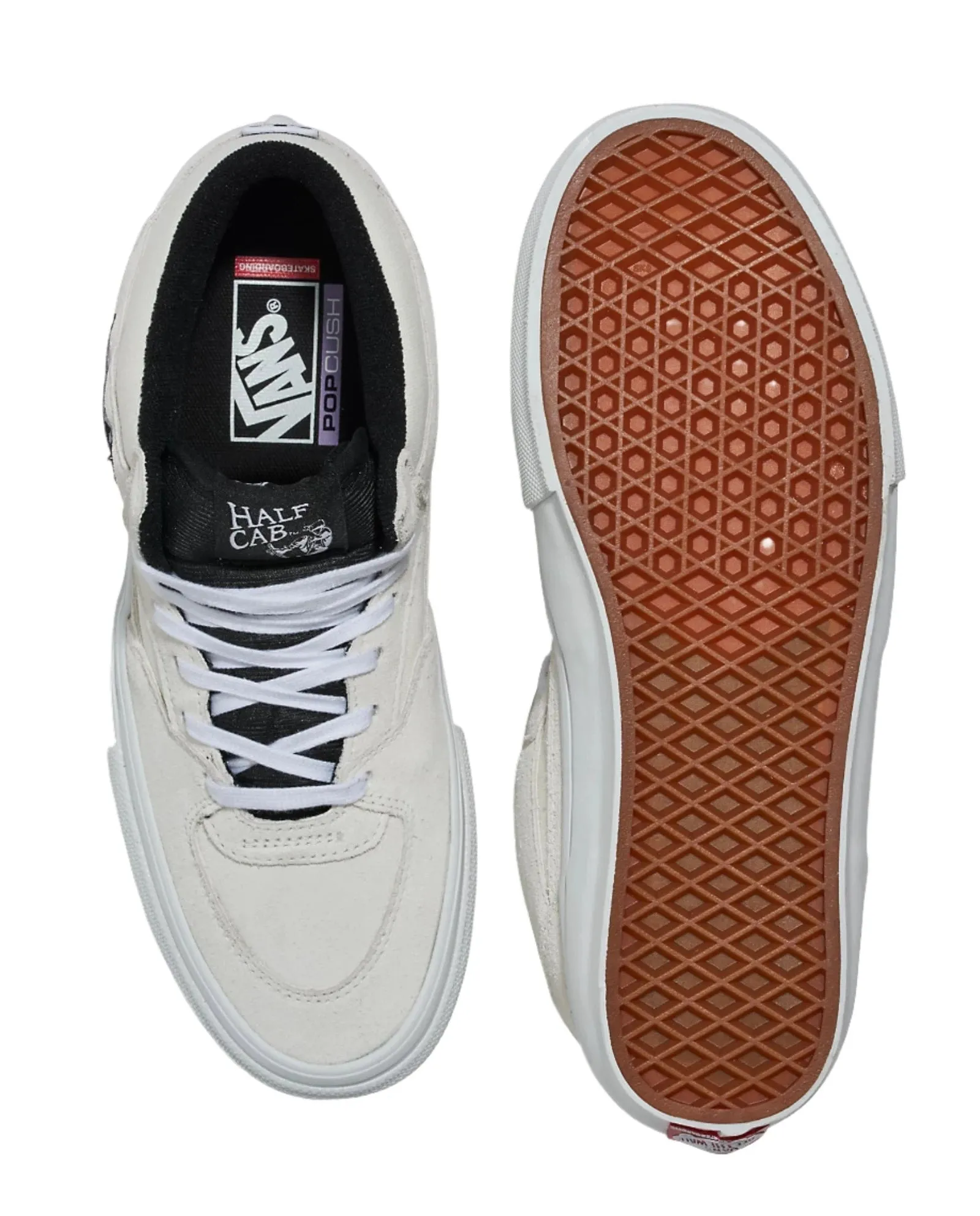 VANS Skate Half Cab Shoes White/Black