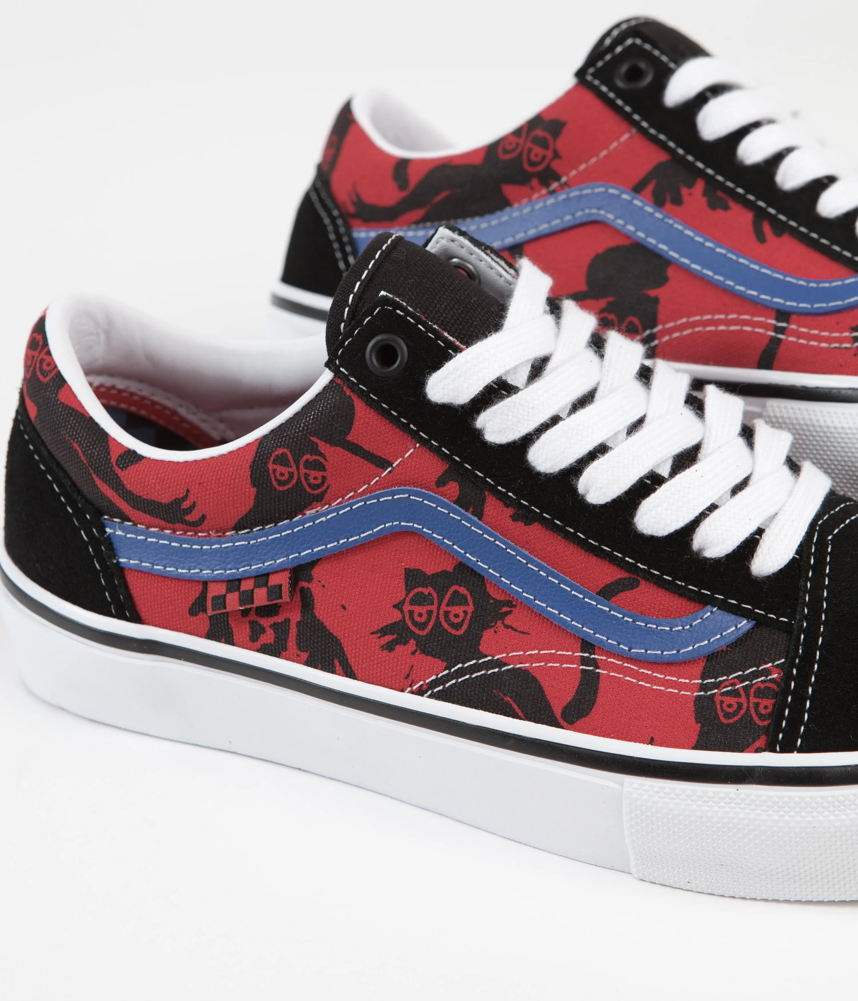 Vans Skate Old Skool Shoes - (Krooked By Natas For Ray) Red