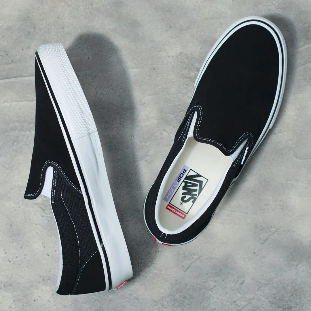 VANS Skate Slip On Shoes Black/White